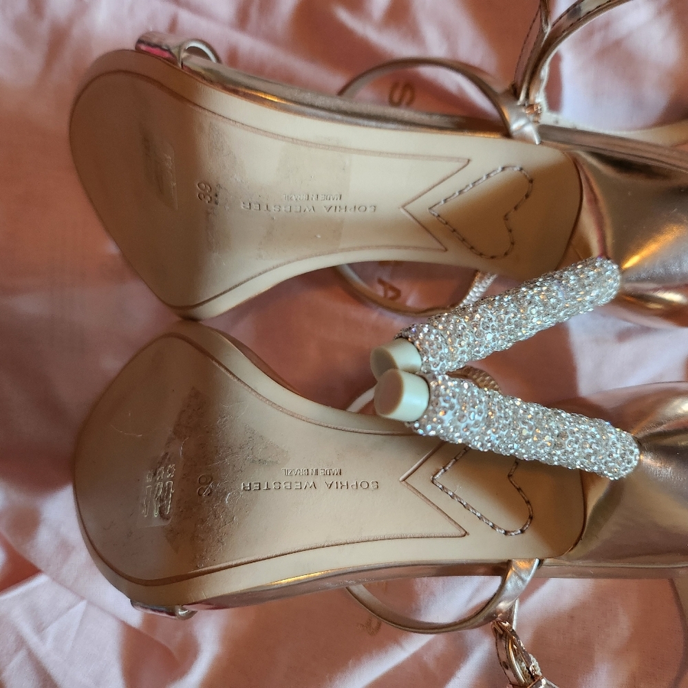 Sophia Webster Rosalind Crystal Sandals Rose Gold - Picture 11 of 11